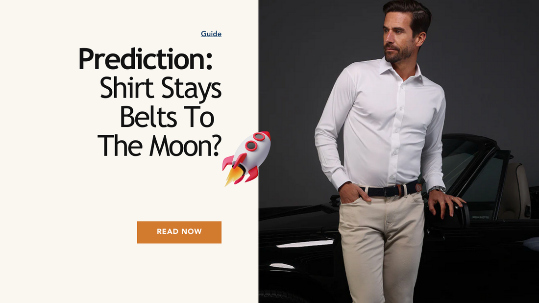 We are predicting that shirt stays for men will soon be as common as socks as a essential accessory in your wardrobe.