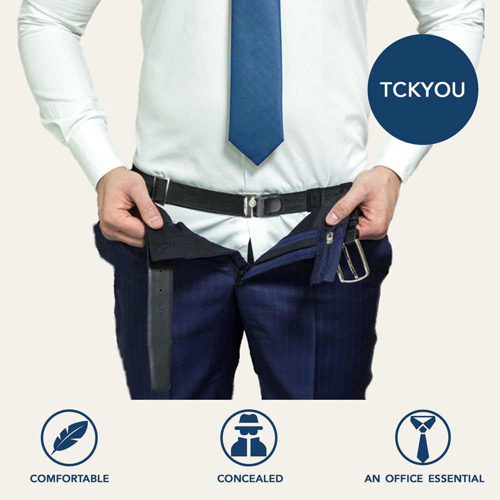 Elastic Shirt Stay for Men, Stretchable and Adjustable Waist Belt with  Flexible Comfort and Silicone Touch Points