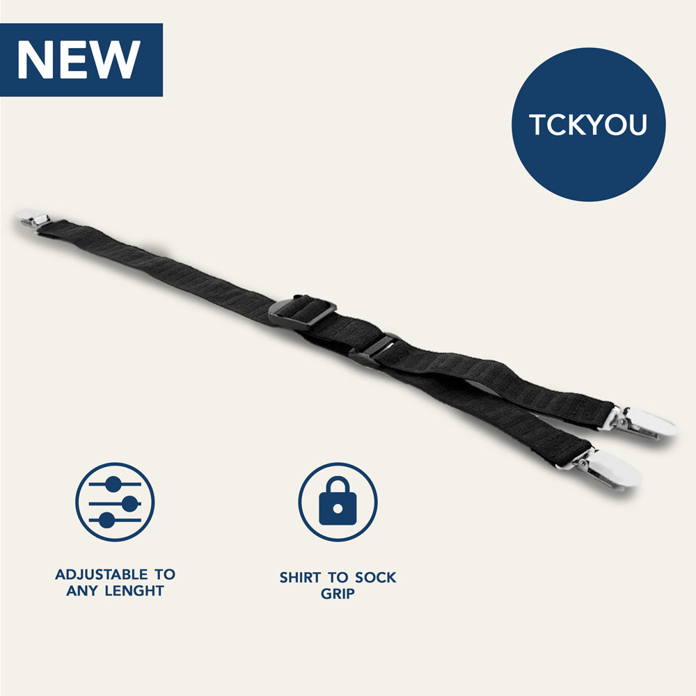 TCKYOU™ HEAVY DUTY SHIRT STAYS | Y-Style Shirt Stays - Shirt Holder - Keep Shirt Tucked in - Shirt Tucker - Shirt Garters - How to Keep Shirt Tucked In - Shirt Holder | TY001B | keep shirt tucked in - how to keep shirt tucked in - shirt stays - shirt gartner - shirt holder - sticky belt